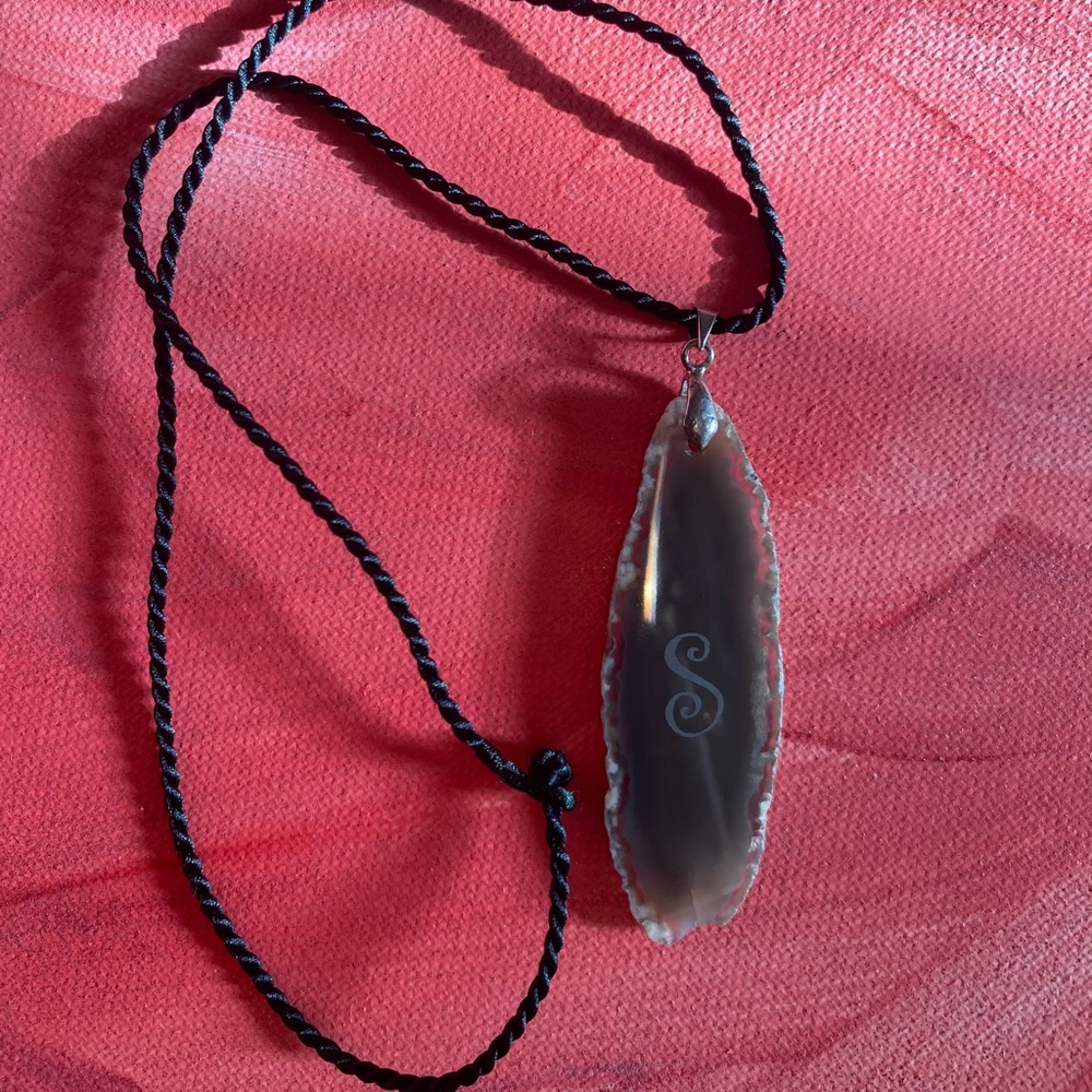 ‘S’ stone necklace